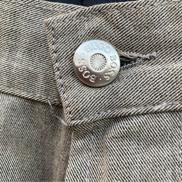 BOSS HUGO BOSS ALABAMA KHAKI TAN JEANS WOOL BLEND FABRIC SIZE 32 - Picture 6 of 9